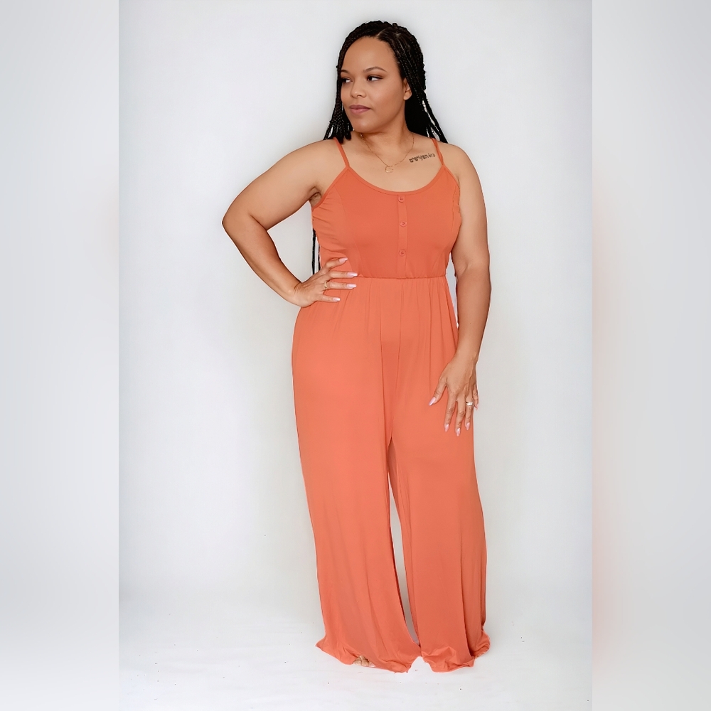 Women's Orange Jumpsuit